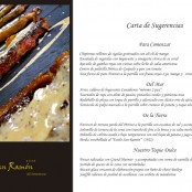 Carta Restaurante San Ramón Barbastro