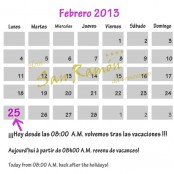 El 25 de Febrero Hotel San Ramón abre tras las vacaciones.