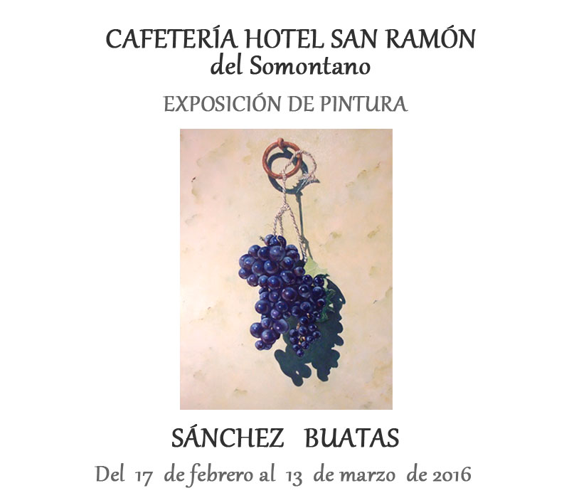 Exposición de pintura Sánchez Buatas en la cafeteria del Hotel San Ramón