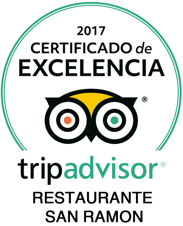 Certificado Excelencia Restaurante San Ramón 2017