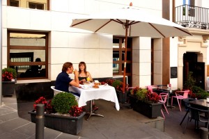 Opción de desayunar en terraza